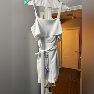 Express White Mini Romper